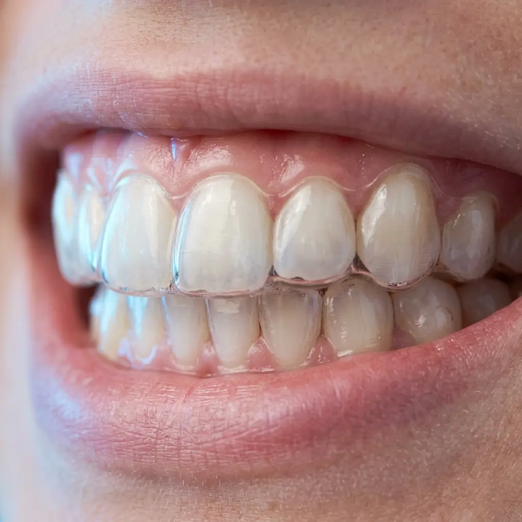 Nearly invisible clear aligners